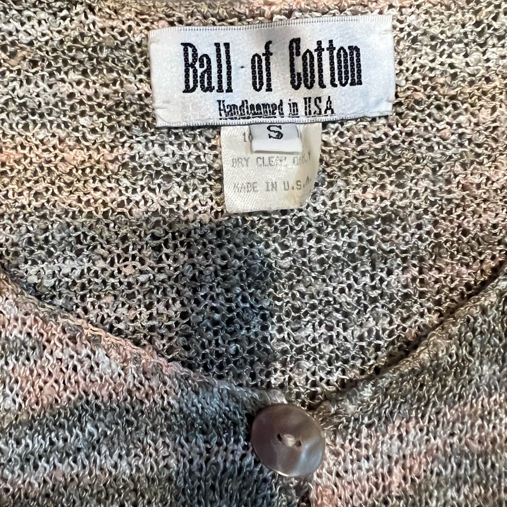 Ball Of Cotton Vintage Long Cardigan Size Small